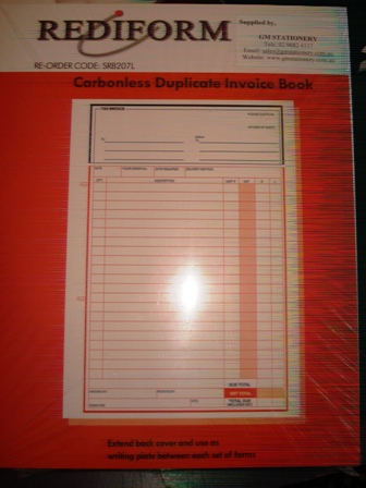 Rediform SRB207L Duplicate Invoice Book Pack 5.